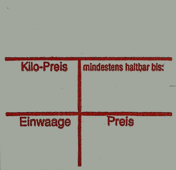 28x29 Etiketten Bäcker Rechteck 30 Stück